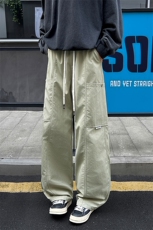 新款潮牌美式防泼水拼接大口袋宽松工装休闲裤男K24071-特P45控98，男装工装外套，电商A001