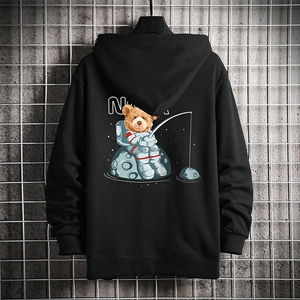 KS21251-P38连帽开衫卫衣男运动外套大码班服 网格图片