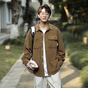 男士衬衫长袖韩版潮流帅气纯色外套休闲W357-P45图片