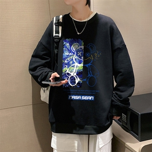S6290-P28 秋季圆领卫衣男大码韩版宽松长袖外套图片