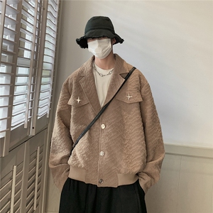 美式港风夹克男潮牌夹克男女情侣大码M-5XL外套男JK8748P95控128图片