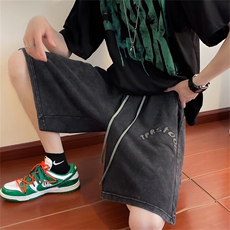 欧美高街休闲短裤男夏季潮牌水洗复古宽松运动五分中裤K3721-P40，男装休闲裤，星座512-2
