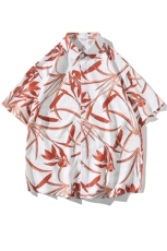 精品花衬衫大码男短袖夏季痞帅休闲上衣服外套翻领衬衣A012/P35，男装衬衫，电商A012