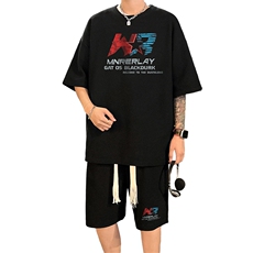 套装！华夫格套装短袖T恤短裤男TZ227-特P38，男装牛仔裤，电商B367