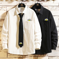 LC42089-P45痞帅领带长袖衬衫男士大码dk制服男jk衬衣男，男装衬衫，电商A040A