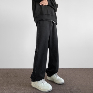修身微喇牛仔裤男cleanfit美式高腰直筒裤子男 A080-9601-P40控68图片