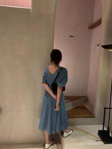 【现货】夏季新款韩系高品质天丝牛仔连衣裙，女装连衣裙，1+9