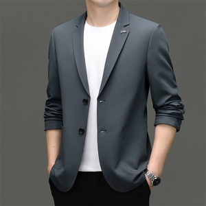 秋季新款西装男西服简约外套西服商务休闲小西装单西图片