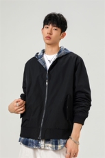 可二开假两件格子拼接大码M-5XL夹克聚酯纤维JK78094P75控118，男装夹克，星座227-7