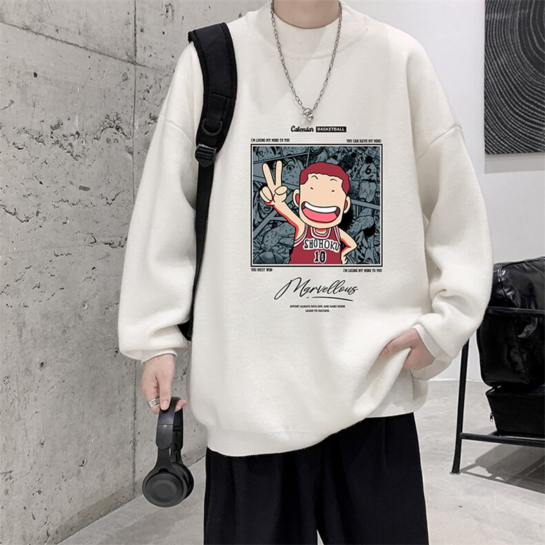 半高领毛衣男大码胖子针织衫毛线衣 M18392-P45 加绒款-P65图片