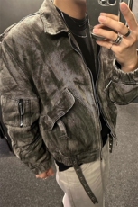 [有货]美式复古牛仔外套痞帅翻领工装夹克JK8957特P87，男装工装外套，星座908-1