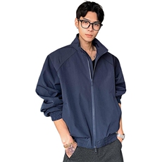 高品质春装新款老钱风美式高街解构立领棒球服飞行夹克休闲外套潮，男装夹克，电商A443