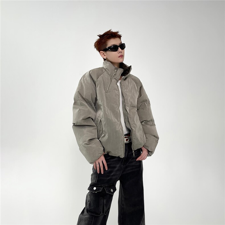 网图美式休闲夹克棉衣外套潮牌双拉链面包棉服A025-ZY18305-P80,男装夹克,电商A025