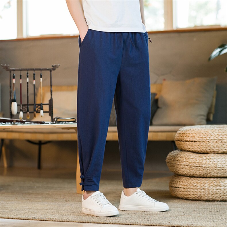 风盘扣束脚裤宽松大码灯笼裤314-K36-P30,男装休闲裤,星座225-1