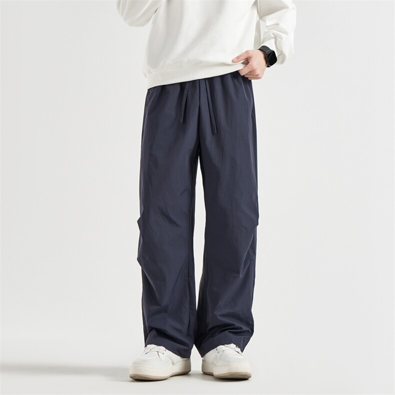 2026春装新款宽松直筒休闲长裤日系防水休闲裤XZ405-k3301-p50，男装休闲裤，星座405