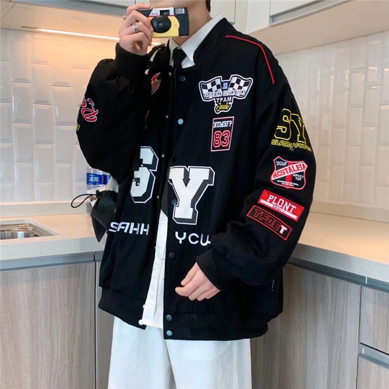 潮流夹克潮男春季刺绣印花外套W1129P75,男装夹克,星座1116-2
