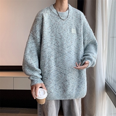 男毛衣海马毛新款秋冬季潮牌圆领上衣针织打底衫提花，男装T恤，星座716-2