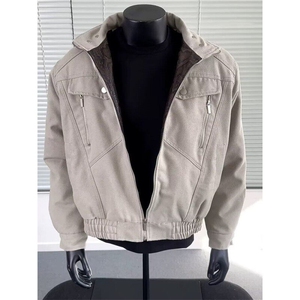 现货 蛇皮座山雕外套男冬季加绒可拆卸帽子帆布棉服LM90866-p180图片