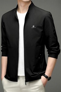 2023春季男夹克宽松中青年男装休闲立领时尚春秋款青年外套，男装夹克，电商B212（原钱塘6029）