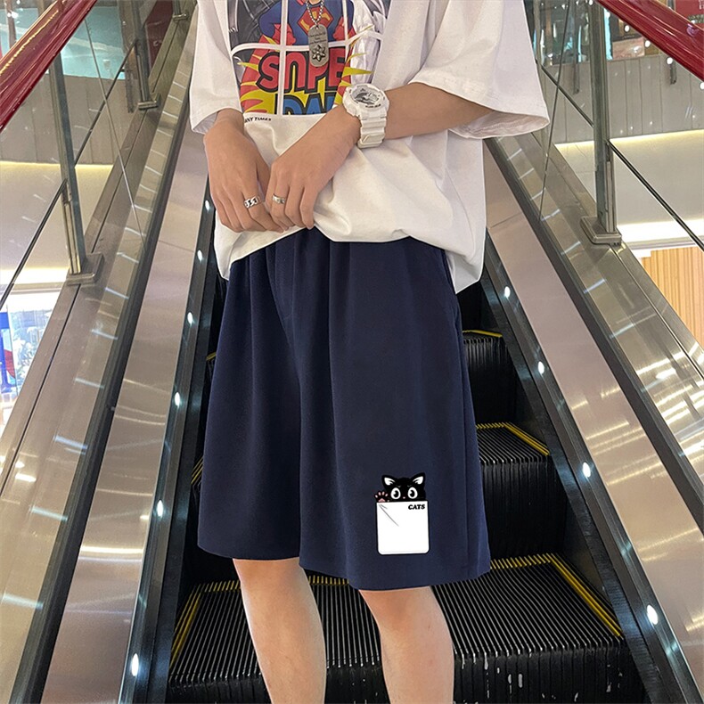 冰丝短裤男士大码宽松休闲五分裤男运动中裤MK37397-P15,男装休闲裤,电商A040