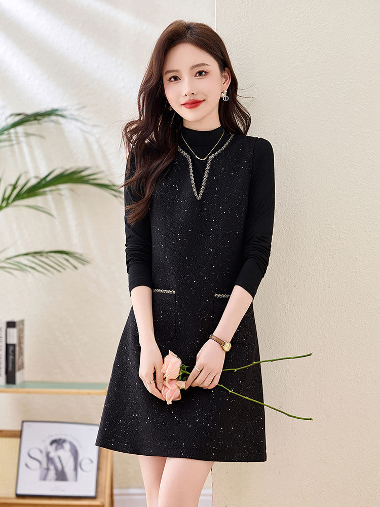 流苏小香风背心连衣裙女2025春装新款高级感超火流行爆款马甲裙子,女装套装/套裙,姿衣坊