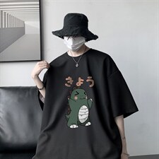 HT73037-P22华夫格t恤男短袖男大码五分袖大皂风，男装T恤，电商A040