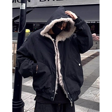 现货高品质美式高街冬季重磅硬挺短款座山雕毛领棉衣男女加厚外套，男装棉衣，电商A486