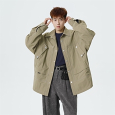 2026春季新款现货翻领夹克男宽松上衣外套DSA157B-JK7963-特P70，男装夹克，电商A157B
