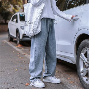 主推！港风休闲老爹宽松直筒男女牛仔裤X715  NZ013 P45控68图片