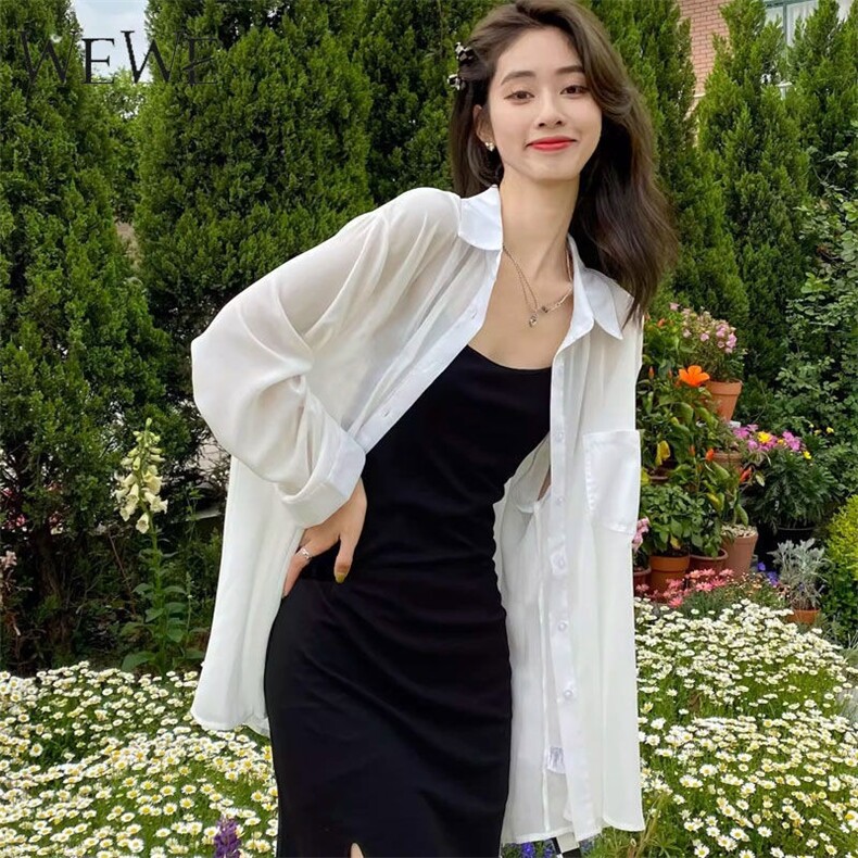 衬衫女2025春夏新款韩版长袖宽松显瘦纯色衬衣薄防晒外套上衣,男装防晒衣,星座1210-1