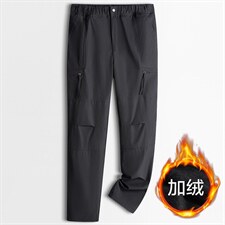 2023新款加绒加厚男春秋季宽松直筒中年高端商务休闲高弹长裤子，男装休闲裤，电商B212（原钱塘6029）