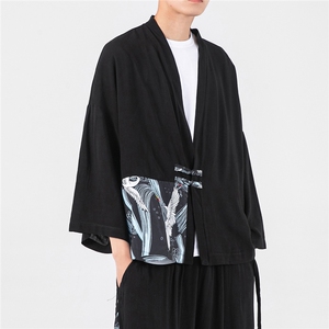 夏大码汉服改良风开衫阔腿裤套装情侣古风仙气潮 TZ72/P145图片