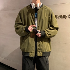 情侣潮大码宽松休闲多色光板夹克棒球服外套潮J7204P30【特价】，男装夹克，电商A007