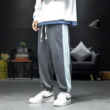 2021秋季新款沙发墙日系大码男运动条纹垂感卫裤休闲裤K2069-P40，男装休闲裤，电商A001