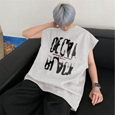 2025夏季新款潮流字母印花麂皮绒多色背心bxjp334-特批19控38，男装背心/马甲，星座605(原A050)