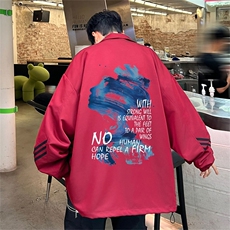电商DSA028-JKHP1049P60100聚酯新款港风条纹工装夹克男控88，男装夹克，电商A028