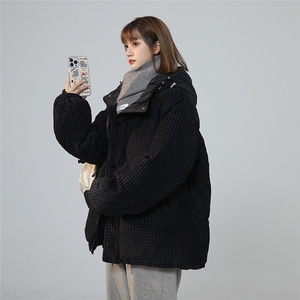 25年特殊面料羽绒棉服港风中性潮牌连帽棉衣外套A170-M861-TP100图片