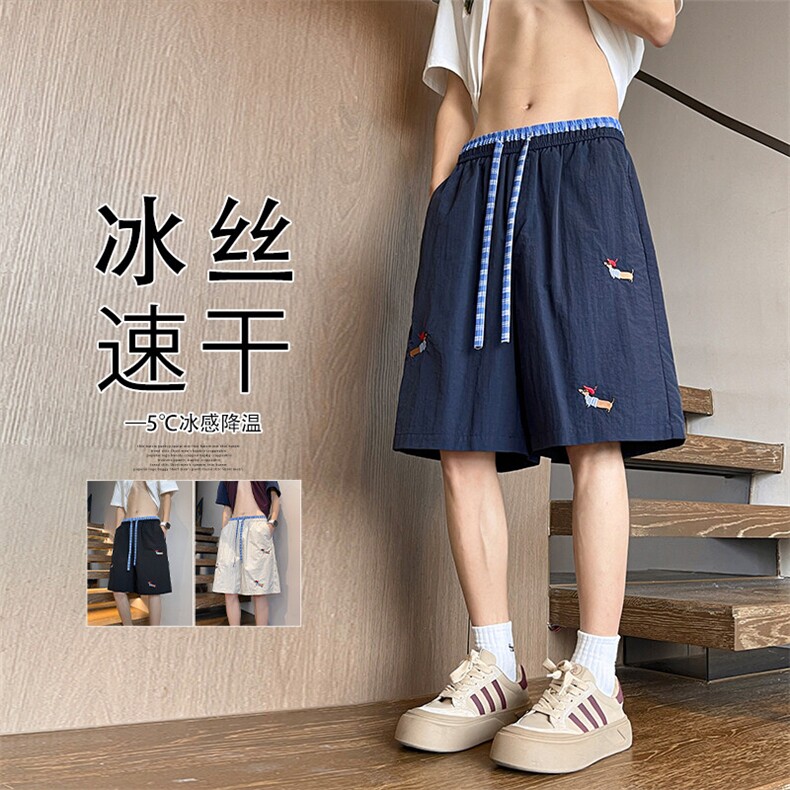2025夏季新款内景腊肠狗速干双腰短裤M-5XLHK25373-特P20,男装牛仔裤,电商A022