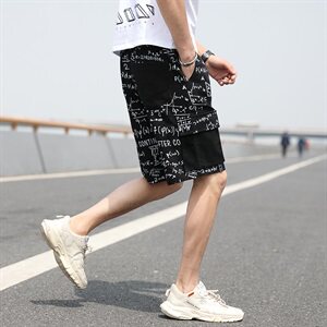 20夏季新款日系大码迷彩工装宽松潮流五分裤休闲短裤DK303-P45图片