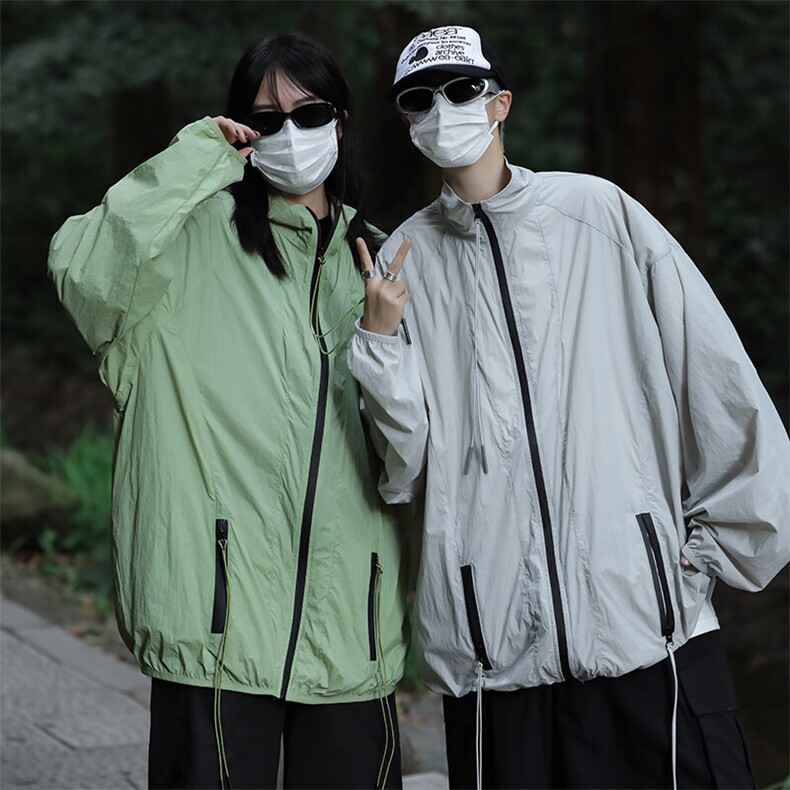 美式防晒衣男女款夏季透气轻薄防晒拉链外套防晒服Y0123-P35，男装夹克，星座308B-1