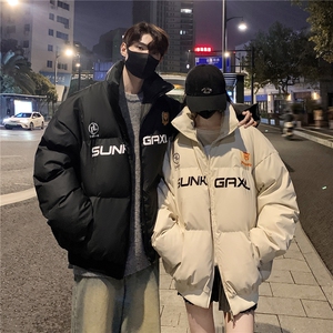 情侣装冬装 大领子pu软皮棉服 棉衣休闲加厚外套男女 G1109 P128图片