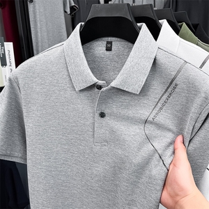 夏季纯棉短袖翻领POLO衫男T恤潮流品质上衣体恤男装图片