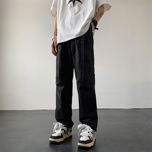 春夏新款多口袋美式高街直筒工装裤男女休闲裤XZ211-1-K2318-P65图片