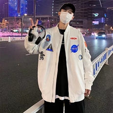 2022休闲夹克春季潮棒球服宇航员飞行员潮牌男外套W2641，男装夹克，星座512-2