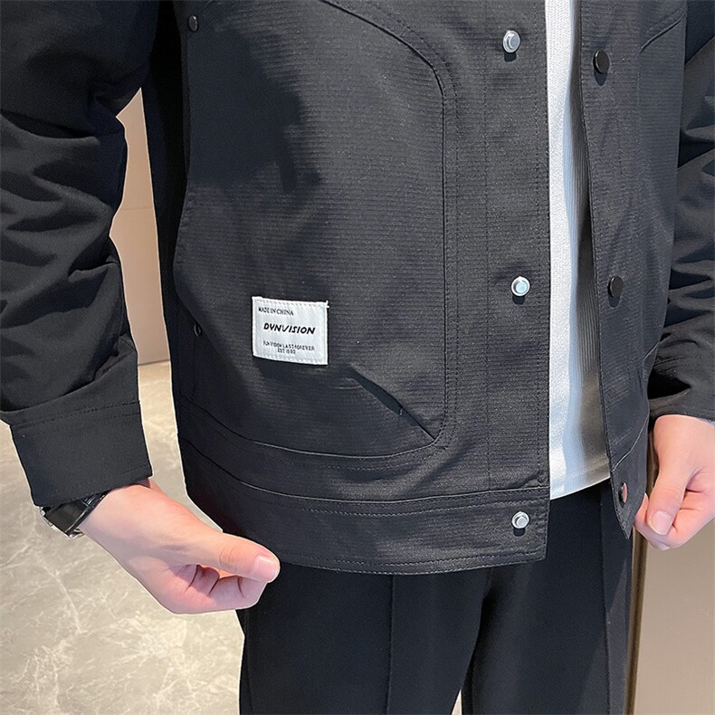 轻熟风~简约男生夹克上衣外套翻领纯色恰克JK8467-P90,男装夹克,星座1012-1