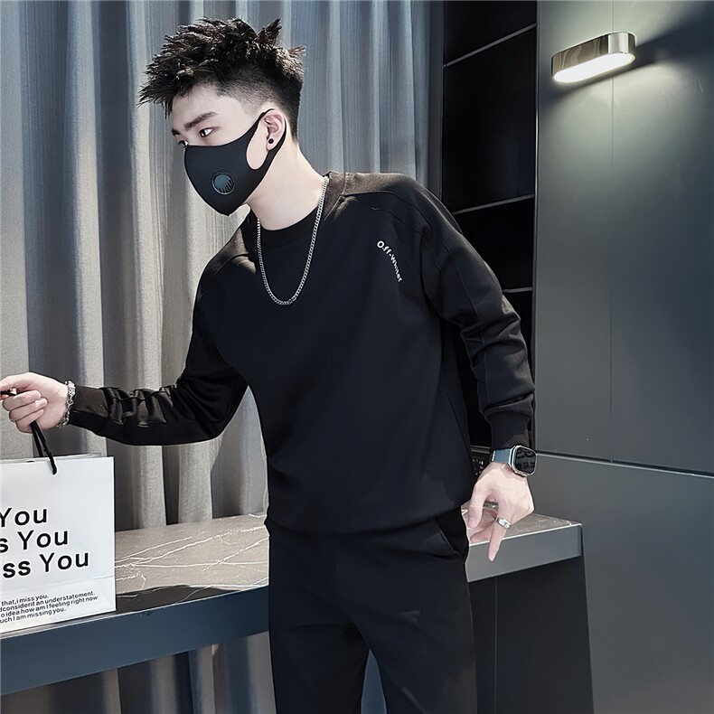 简约休闲圆领卫衣男社会小伙店主风301C-WY66-P58控88,男装卫衣,星座301C（原B323）