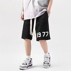 大码五分裤男士休闲运动中裤男夏季新款宽松短裤男阔腿K6295-P28，男装牛仔裤，星座412-3