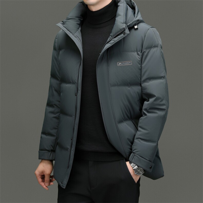 DF23869钱塘2020-2冬季厚款时尚休闲有帽中年男士羽绒服P285,男装羽绒服,钱塘207-2
