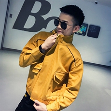 社会风秋纯色立领大口袋夹克外套B297-1903-P105控148，男装夹克，电商B297