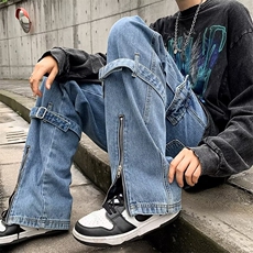 DESSO美式工装牛仔裤男春夏季直筒裤子vibe宽松阔腿长裤A122/P58，男装牛仔裤，星座506